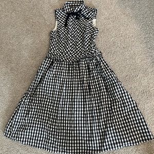 Jcrew Shirtdress in gingham with removable necktie- size 4. Never worn